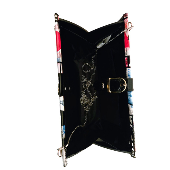 Unbranded Magazine Cover Print Hard Plastic Crossbody ClutchPurse - Picture 6 of 10